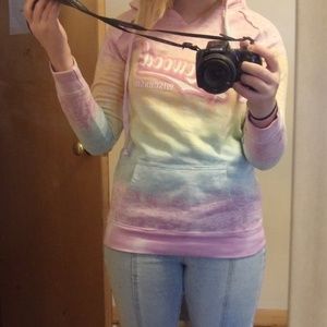 (hoodie) ombre pastel colored